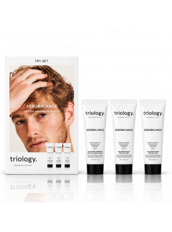 Пробний набір Triology Sebobalance Try Set для жирного волосся і шкіри голови шампунь, бальзам і маска, 3х30 мл