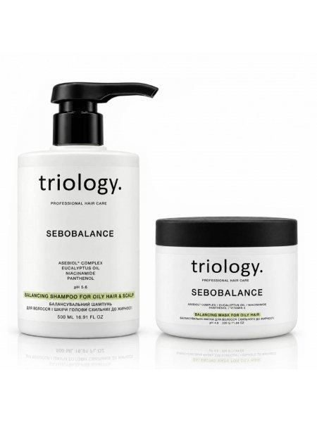 Набір Triology Sebobalance DUO шампунь і маска для жирного волосся і шкіри голови, 500+330 мл