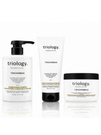 Набор Triology Trichomax TRIO шампунь, кондиционер и маска для предотвращения ломкости и выпадения волос, 500+200+330 мл.