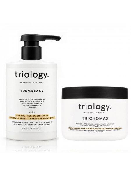Набор Triology Trichomax DUO шампунь и маска для предотвращения ломкости и выпадения волос, 500+330 мл