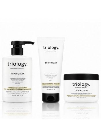 Набір Triology Trichomax TRIO шампунь, кондиціонер і маска для запобігання ламкості і випадіння волосся, 500+200+330 мл