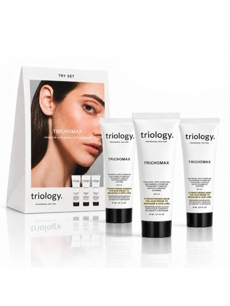Пробный набор Triology Trichomax Try Set для укрепления волос шампунь, бальзам и маска, 3×30 мл