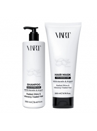 Набір VIART with Keratin & Argan Oil шампунь і маска для фарборваного і пошкодженого волосся, 250+200 мл