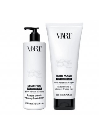 Набір VIART with Keratin & Argan Oil шампунь і маска для фарборваного і пошкодженого волосся, 250+200 мл