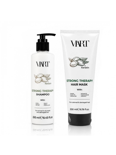 Набір VIART with Keratin & Argan Oil шампунь і маска для фарборваного і пошкодженого волосся, 250+200 мл